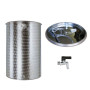 Botte contenitore lt400 + galleggiante pneumatico Acciaio Inox 18/10 e rubinetto ottone per Alimenti