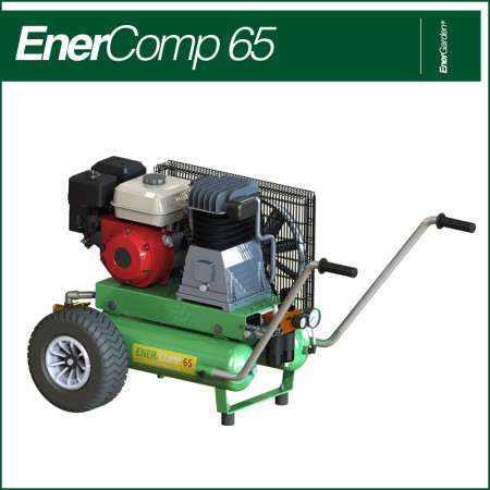 EnerComp 65 – Motocompressore professionale Minelli, serbatoio 11+11 L, motore Honda GX 200