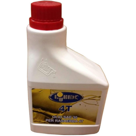 LUBEX Olio Motore 4 Tempi SAE 30 – Flacone 600 ml – Per Tosaerba, Trattorini, Motozappe e Attrezzi da Giardino