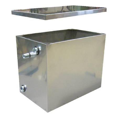 VASO DI ESPANSIONE IN ACCIAIO INOX LT. 30 - CM. 41 X 26 X H.31