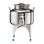 SANSONE Contenitore 5L "Il Gioiello" Acciaio Inox AISI 304 con Rubinetto e Stand per Cucina