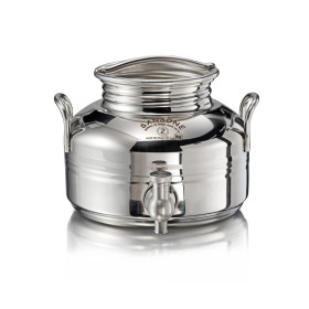 SANSONE Contenitore 2L "Il Gioiello" Acciaio Inox AISI 304 con Rubinetto e Stand da Tavolo