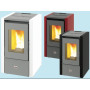 Stufa a Pellet QUEEN 6 kW Colore Bordeaux Potenza 5,53 kW/h Riscalda 145 MC
