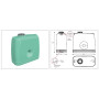 Serbatoio acqua potabile Telcom Aquarius SQ1500 1500 litri QUADRO colore verde