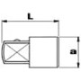 USAG 247 3/8 - Raccordo aumentatore per chiavi a bussola 3/8" 247003