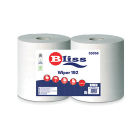 Carta Asciugamano Industriale WIPER 192 kg 1.8| 2 Rotoli Micro-Incollati 2 Veli | Goffratura GOLD | 96 Mt Bobine