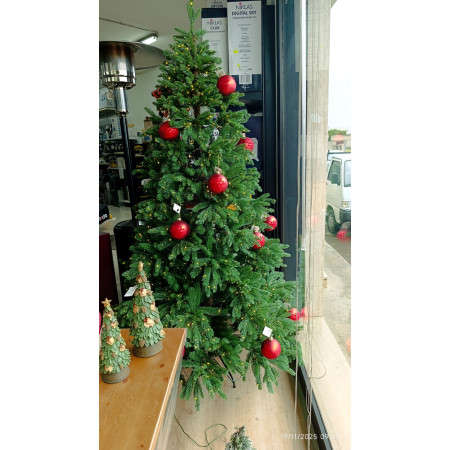 Albero di Natale Lusso 210 cm Harrison Xone | LED Caldi Integrati | 100% PE Innevato | Apertura Ombrello