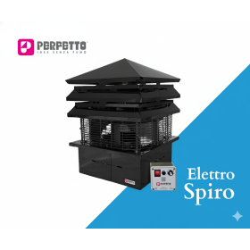 Comignolo Elettrico Elettro Sicurello Perfetto® VERNICIATO ANTRACITE | Base Regolabile 20-50 cm | INOX Silenzioso