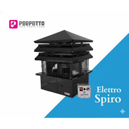 Comignolo Elettrico Elettro Sicurello Perfetto® VERNICIATO ANTRACITE | Base Regolabile 20-50 cm | INOX Silenzioso