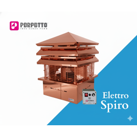 Comignolo Elettrico Elettro Sicurello Perfetto® RAME ROSSA | Base adattabile 20-50 cm