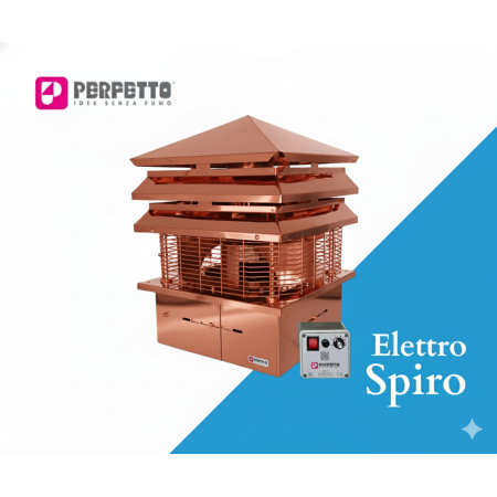 Comignolo Elettrico Elettro Sicurello Perfetto® RAME ROSSA | Base adattabile 20-50 cm