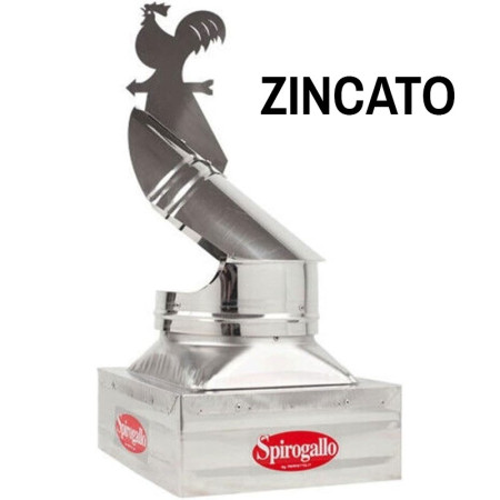 FUMAIOLO 17X17CM ZINCATO ASPIRAFUMO COMIGNOLO SPIROGALLO MADE IN ITALY BY PERFETTO