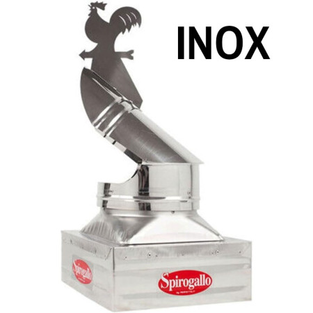 FUMAIOLO 27x27CM ACCIAIO INOX AISI 304 ASPIRAFUMO COMIGNOLO SPIROGALLO MADE IN ITALY BY PERFETTO
