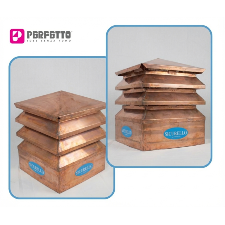 FUMAIOLO 47X47 RAME ROSSA ASPIRAFUMO COMIGNOLO SICURELLO