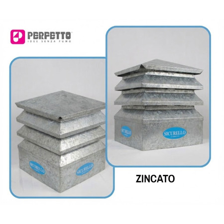 ASPIRAFUMO FUMAIOLO  COMIGNOLO 17x17cm SICURELLO ZINCATO