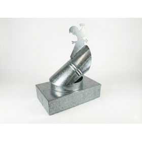 FUMAIOLO ZINCATO 32X37CM ASPIRAFUMO COMIGNOLO GALLETTO GALLO BY PERFETTO - MADE IN ITALY