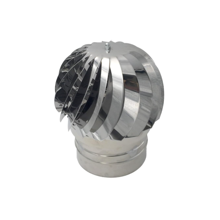 Comignolo Girevole Maschio Radiante ø100 ASPIROTEC INOX Base TONDA CIRCOLARE | Aspirafumo Rotante Eolico