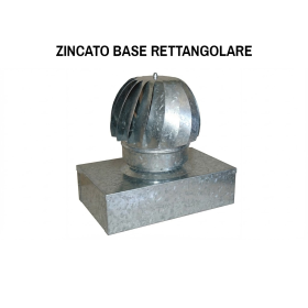 Comignolo Aspirafumo Girevole 42X52 ASPIROTEC ZINCATO | Base RETTANGOLARE | Aspirafumo Rotante Anti-Ritorno
