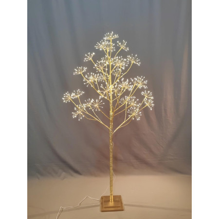 XONE Albero di Natale LED Bacca d'Oro 180 cm | 780 Luci Bianco Caldo | Decorazione Oro