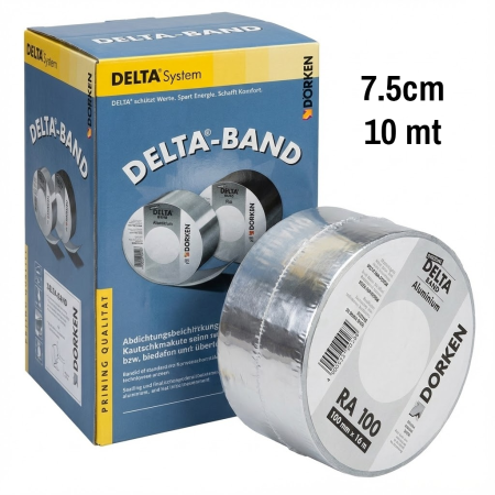BANDA ADESIVA DORKEN BITUMINOSA CM 7.5 X 10 MT NASTRO IMPERMEABILIZZANTE AUTOADESIVO