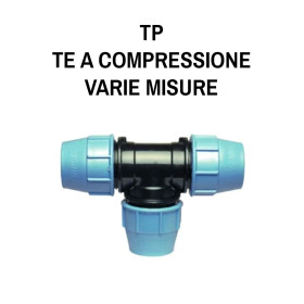 TP TE a Compressione PN16 in Polipropilene per Tubi Irrigazione PE