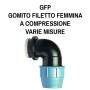 Raccordo GFP Gomito Femmina a Compressione PN16 per Tubi in Polietilene PE