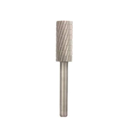 Fresa Rotativa Stella Bianca Cilindrica in Metallo Duro - Ø 12 mm - Gambo 6 mm