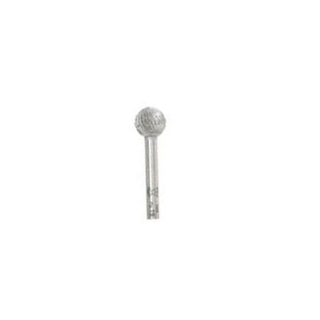 Fresa Rotativa Fig. 25 Stella Bianca Sferica in HSS Metallo Duro - Ø 6 mm - Gambo 6 mm