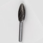 Fresa Rotativa Fig. 41 Stella Bianca a Goccia in HSS Metallo Duro - Ø 6 mm - Gambo 6 mm