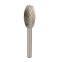 Fresa Rotativa Fig. 55 HSS Stella Bianca ad Arco a Punta in Metallo Duro  - Ø 8 mm - Gambo 6 mm