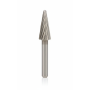 Fresa Rotativa Stella Bianca Conica in Metallo Duro - Ø 12 mm - Gambo 6 mm