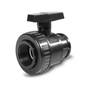 Valvola a sfera 1" F/F PVC NERO - VALPV FF