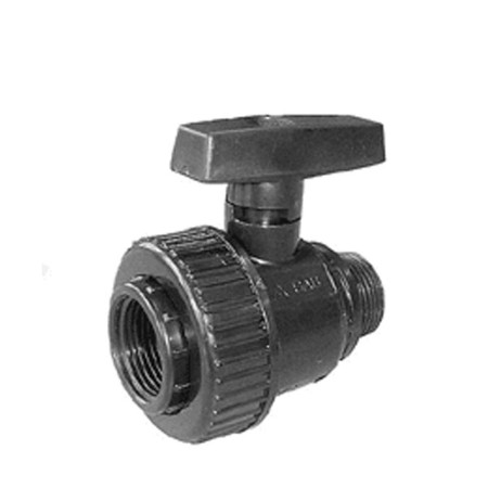 Valvola a sfera 3" M/F PVC NERO - VALPV MF