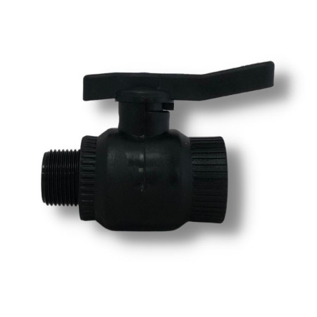 Valvola filettata MF ø 1" compatta in polietilene con sfera inox