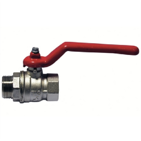VALVOLA A SFERA OTTONE MF CON LEVA ROSSA 4" DIANFLEX