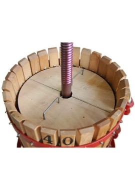 Torchio pressa a cricco 2 velocità per vinaccia uva vino in legno MADE IN ITALY (Ø 60 cm - 212 Litri)