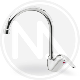 RUBINETTO MISCELATORE LAVELLO CUCINA A CIGNO "ONDA" maurer 53032