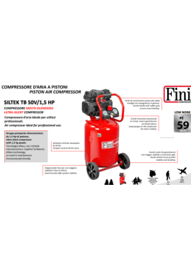 COMPRESSORE D’ARIA A PISTONI SILTEK TB 50V/1,5 HP