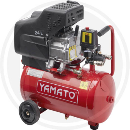 Compressore Aria 24L Yamato 2Hp Lubrificato 8 Bar Doppio Connettore Rapido