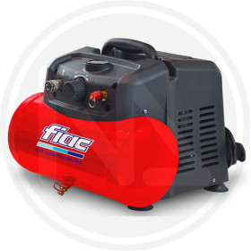 Compressore Aria 6L Fiac Cuby Rosso 1,5Hp Oilless 8 Bar Compatto Portatile