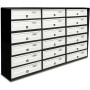 ALUBOX Casellario Postale Condominiale 18 Posti Esterno Antracite Bianco Slim