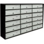ALUBOX Casellario Postale Condominiale 18 Posti Esterno Antracite Argento Slim