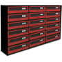 ALUBOX Casellario Postale Condominiale 18 Posti Esterno Antracite Rosso Slim
