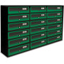 ALUBOX Casellario Postale Condominiale 18 Posti Esterno Antracite Verde Slim