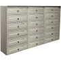 ALUBOX Casellario Postale Condominiale 18 Posti Esterno Argento Slim Italia