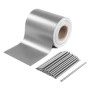 Fascia Frangivista PVC Grigio 19cm x 35mt Copertura Recinzioni Balconi + 25 Clips