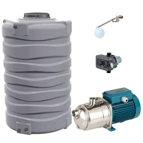 KIT Serbatoio 1000L Acqua Potabile + Pompa Calpeda MXPM405 1,5HP + Idromat