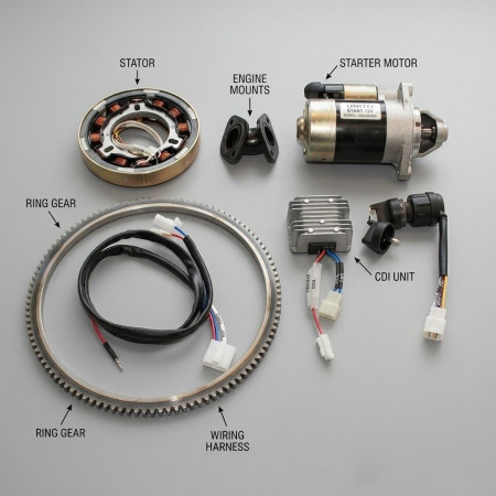 Kit Avviamento Elettrico Yanmar L70 Zanetti ZDM 78 Corona 97D Motorino KITZEC.08