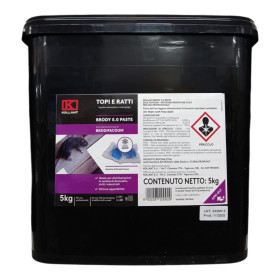 Brody 5.0 Paste Kollant 5kg Veleno Topi e Ratti Brodifacoum Pasta Fresca Anice