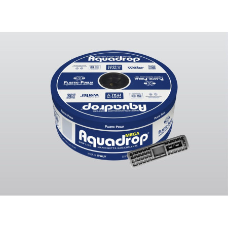 Manichetta Gocciolante Aquadrop Mega 1000 mt Ø 16 mm Passo 40 cm Spessore 18 mil 1,6/2,1 l/h
